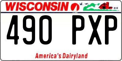 WI license plate 490PXP