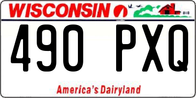 WI license plate 490PXQ