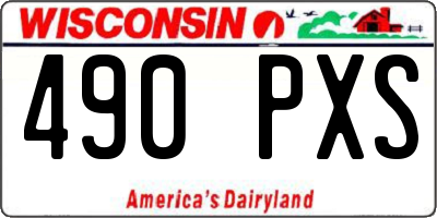 WI license plate 490PXS