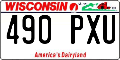 WI license plate 490PXU