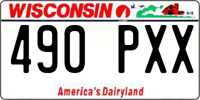 WI license plate 490PXX