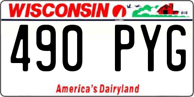WI license plate 490PYG