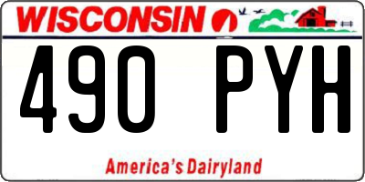 WI license plate 490PYH