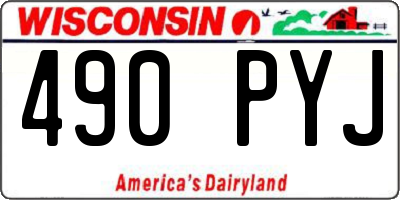 WI license plate 490PYJ