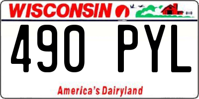 WI license plate 490PYL