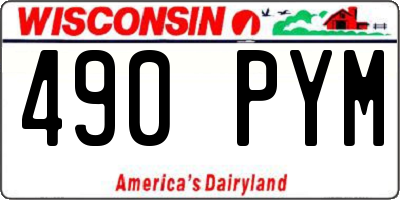 WI license plate 490PYM
