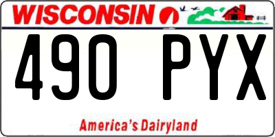 WI license plate 490PYX