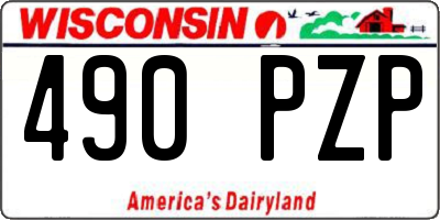 WI license plate 490PZP