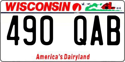 WI license plate 490QAB
