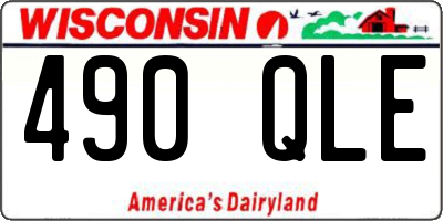 WI license plate 490QLE