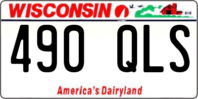 WI license plate 490QLS