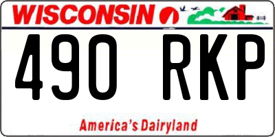 WI license plate 490RKP