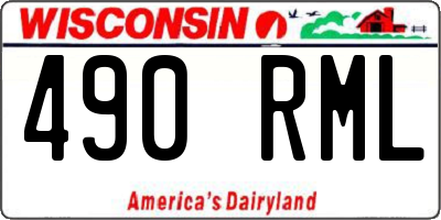 WI license plate 490RML