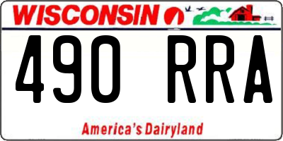 WI license plate 490RRA