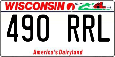 WI license plate 490RRL