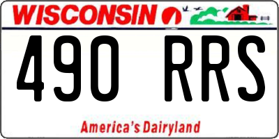 WI license plate 490RRS