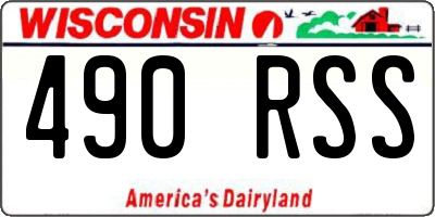 WI license plate 490RSS