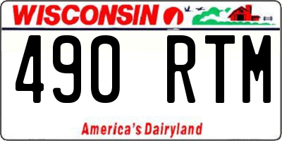 WI license plate 490RTM