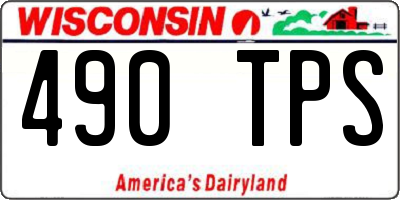 WI license plate 490TPS