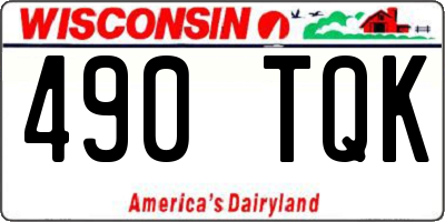 WI license plate 490TQK