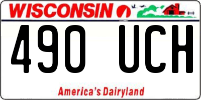 WI license plate 490UCH