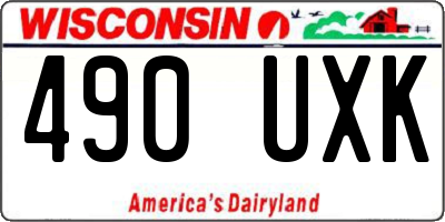 WI license plate 490UXK