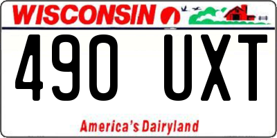 WI license plate 490UXT