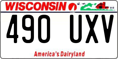 WI license plate 490UXV