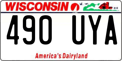 WI license plate 490UYA