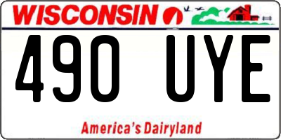 WI license plate 490UYE