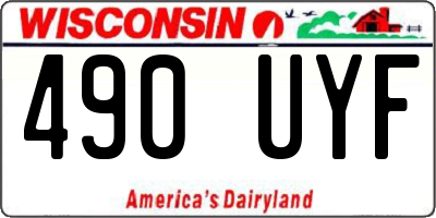 WI license plate 490UYF
