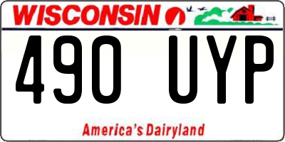 WI license plate 490UYP