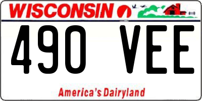 WI license plate 490VEE