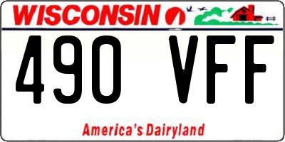 WI license plate 490VFF