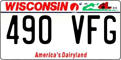 WI license plate 490VFG