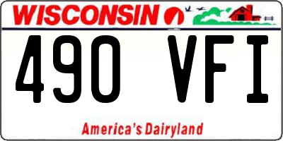 WI license plate 490VFI