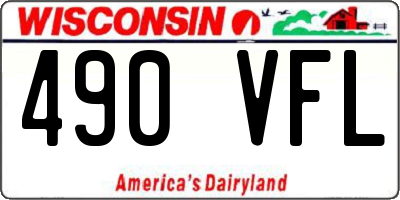 WI license plate 490VFL