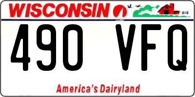 WI license plate 490VFQ