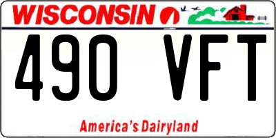 WI license plate 490VFT