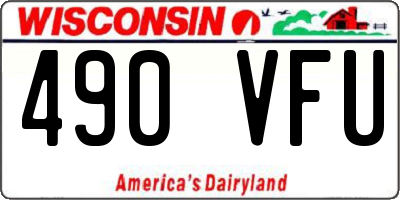 WI license plate 490VFU
