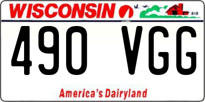 WI license plate 490VGG
