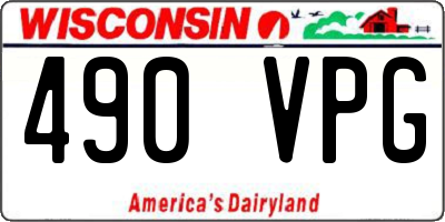 WI license plate 490VPG