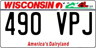 WI license plate 490VPJ