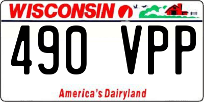 WI license plate 490VPP