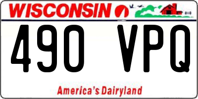 WI license plate 490VPQ