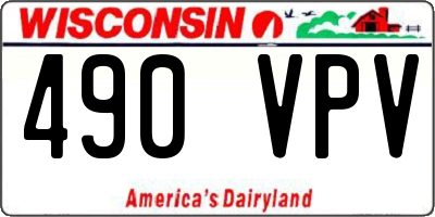 WI license plate 490VPV