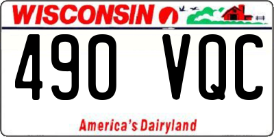WI license plate 490VQC