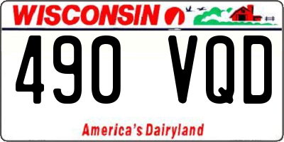 WI license plate 490VQD