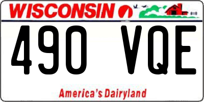 WI license plate 490VQE