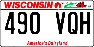 WI license plate 490VQH